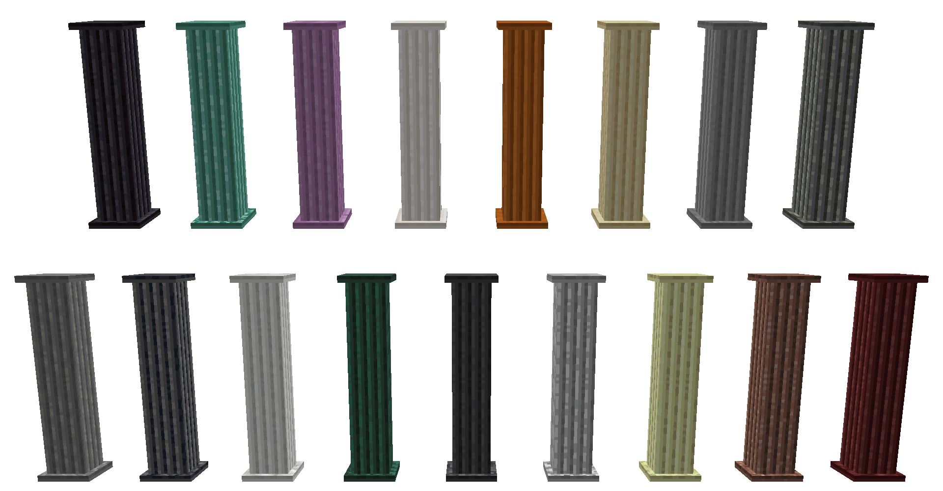 Image of all the pillar blocks